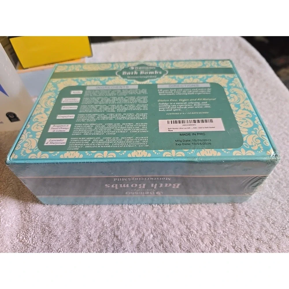 Bellisso Natural‎ Spa Bath Bombs 6 Scents Vanilla Rosemary All Natural Vegan
